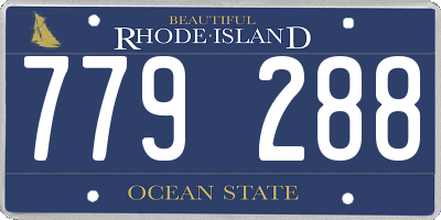 RI license plate 779288