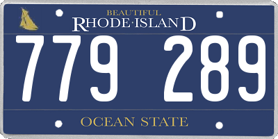 RI license plate 779289