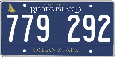 RI license plate 779292