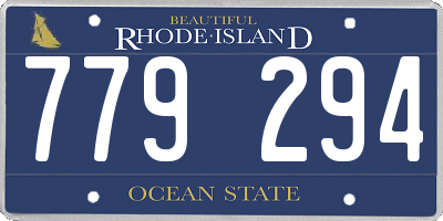RI license plate 779294