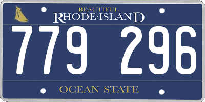 RI license plate 779296