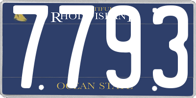 RI license plate 7793