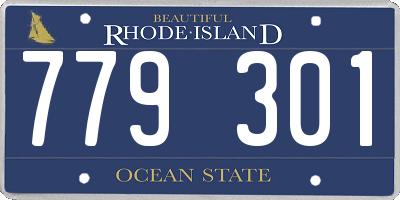RI license plate 779301