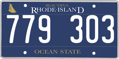 RI license plate 779303