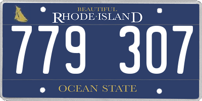RI license plate 779307