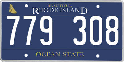 RI license plate 779308