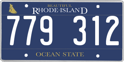 RI license plate 779312
