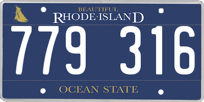 RI license plate 779316