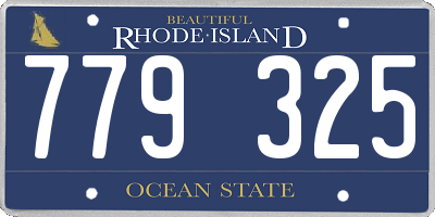 RI license plate 779325