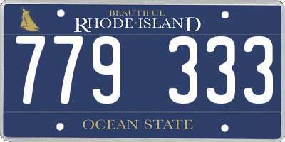 RI license plate 779333