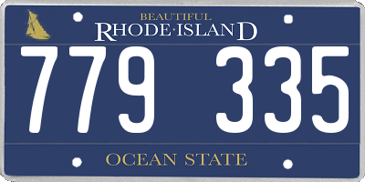 RI license plate 779335