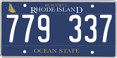 RI license plate 779337