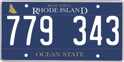 RI license plate 779343