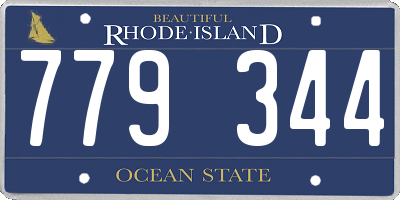 RI license plate 779344