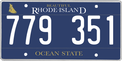 RI license plate 779351