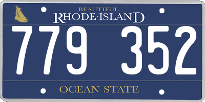 RI license plate 779352