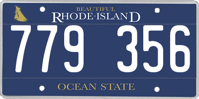 RI license plate 779356