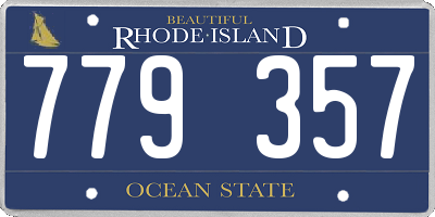 RI license plate 779357