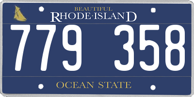 RI license plate 779358