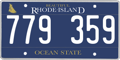 RI license plate 779359