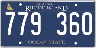 RI license plate 779360