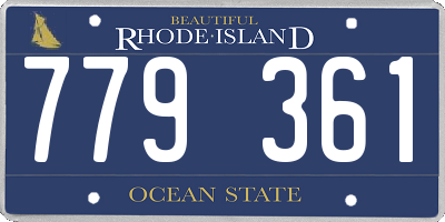 RI license plate 779361