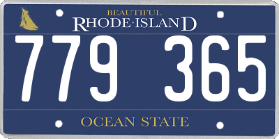 RI license plate 779365