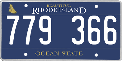 RI license plate 779366