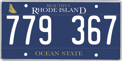 RI license plate 779367