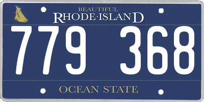 RI license plate 779368
