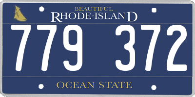 RI license plate 779372