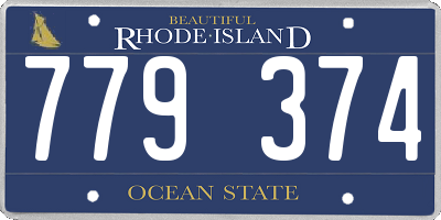 RI license plate 779374