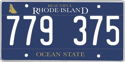 RI license plate 779375