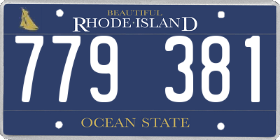 RI license plate 779381