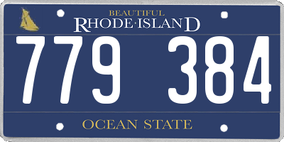 RI license plate 779384