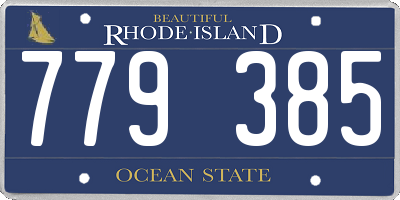 RI license plate 779385