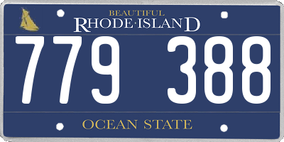 RI license plate 779388