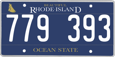 RI license plate 779393