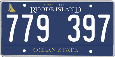 RI license plate 779397