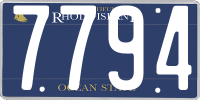RI license plate 7794