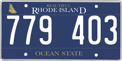 RI license plate 779403