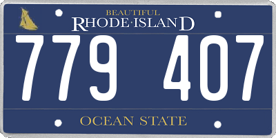 RI license plate 779407
