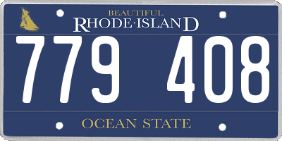 RI license plate 779408