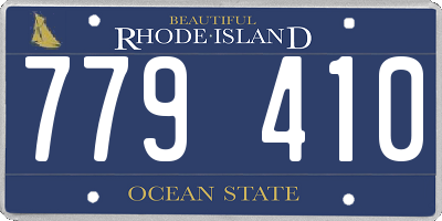 RI license plate 779410