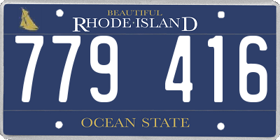 RI license plate 779416