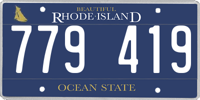 RI license plate 779419