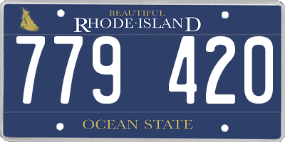 RI license plate 779420