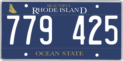 RI license plate 779425