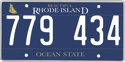 RI license plate 779434