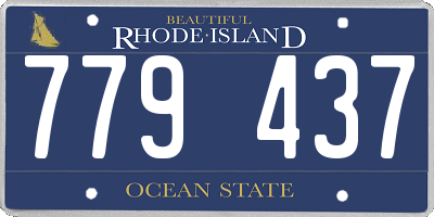 RI license plate 779437